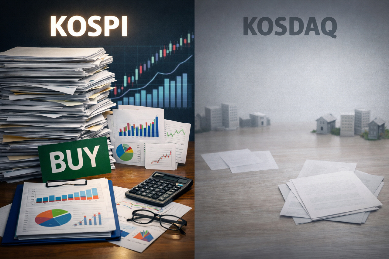 '코스피와 매수'로 쏠린 리포트...코스닥 정보비대칭 해소될까