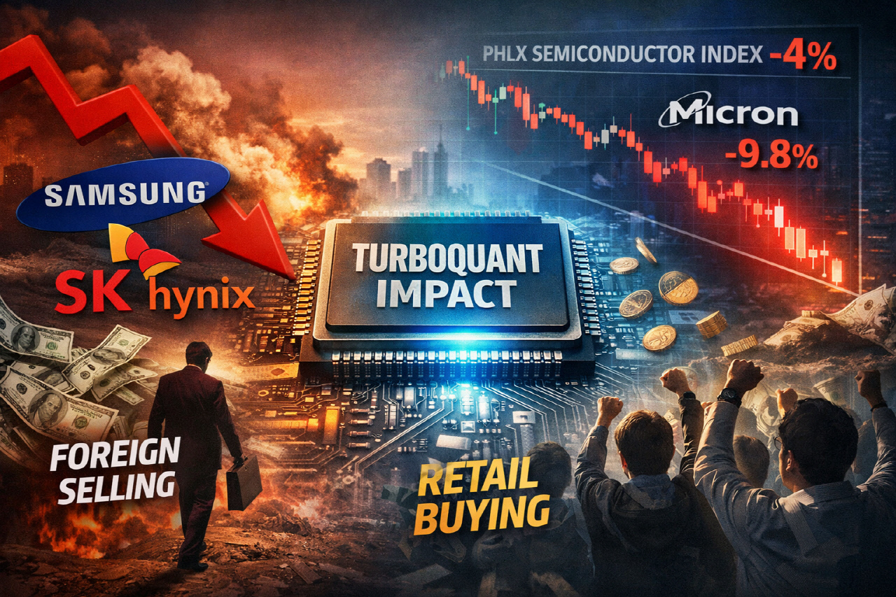 '터보퀀트 충격' 반도체 위기일까...삼전·하이닉스 믿은 개미는 '초조'