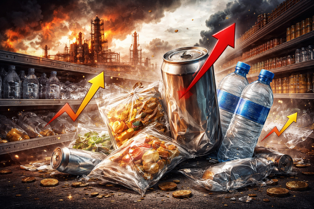 전쟁이 흔든 포장재…알루미늄·나프타 급등에 식품·유통업계 ‘비상’