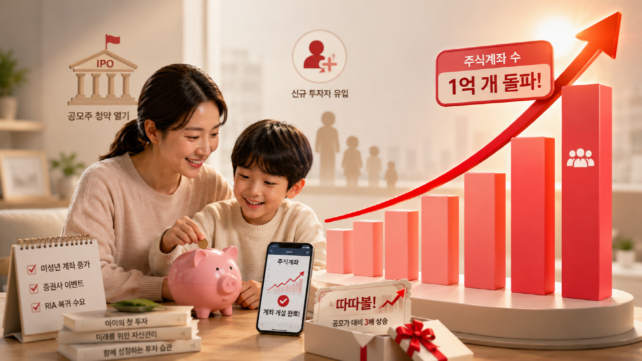 불장에 주식계좌 1000만개 늘었다…1억877만개 기록