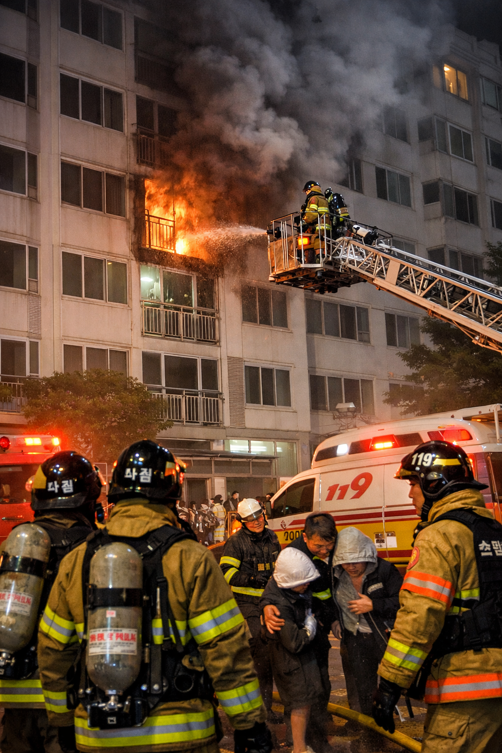 송파구 올림픽선수촌아파트 화재.. 2명 심정지 상태