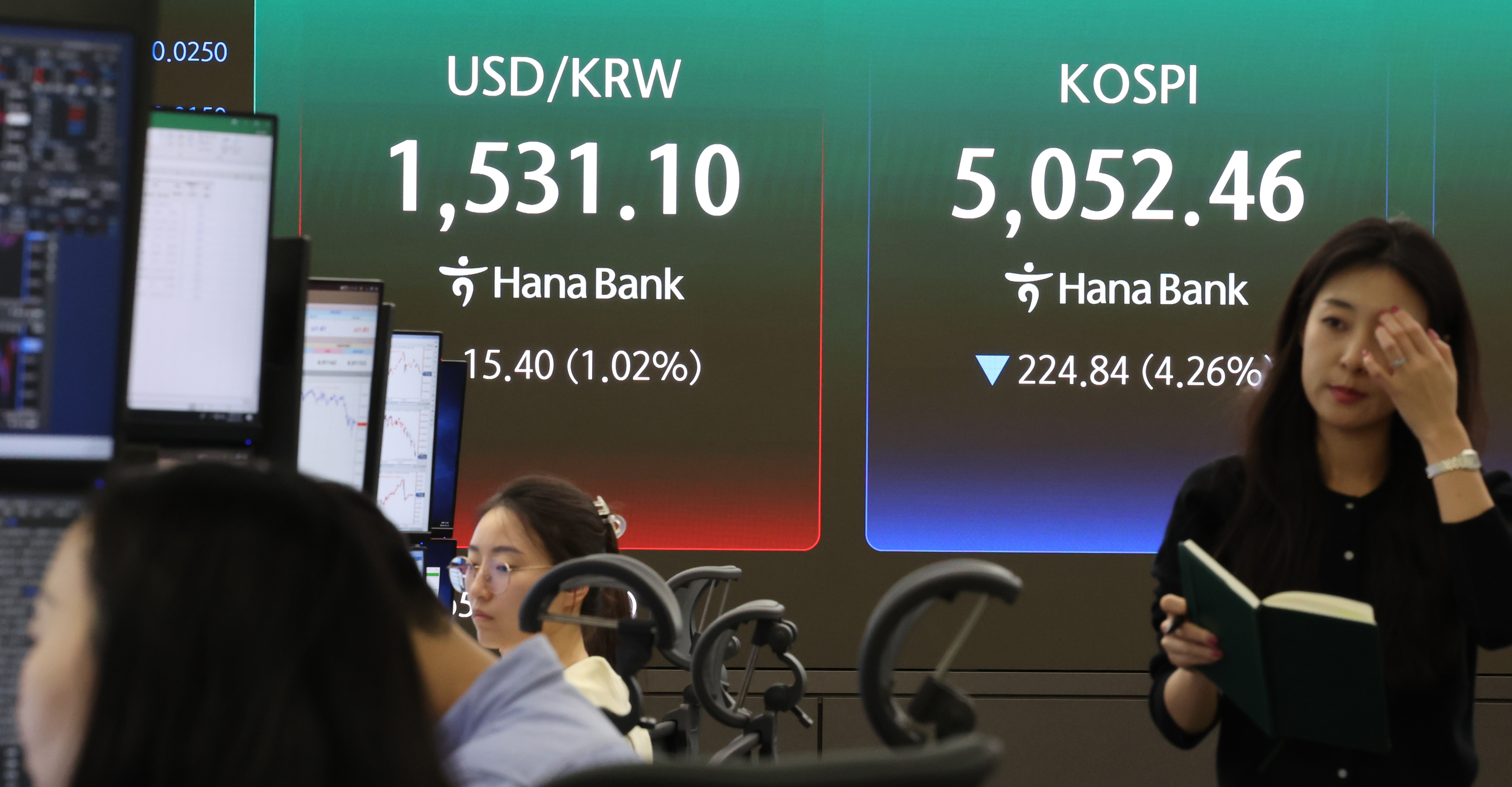 원화 1530원 금융위기 이후 최고, 코스피 5100선 무너져