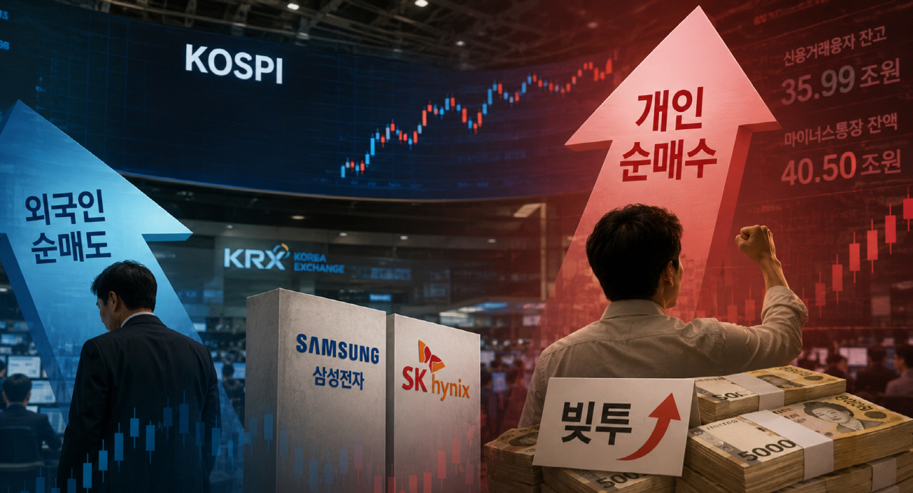 외국인 던지고, 개인은 받고...'빚투' 역대 최대