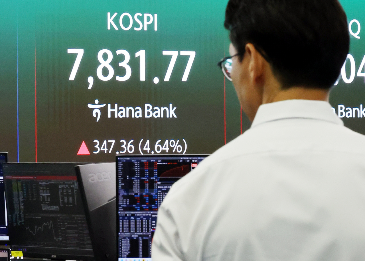 코스피, 하루 만에 8000선 탈환...'30만전자·210만닉스' 회복
