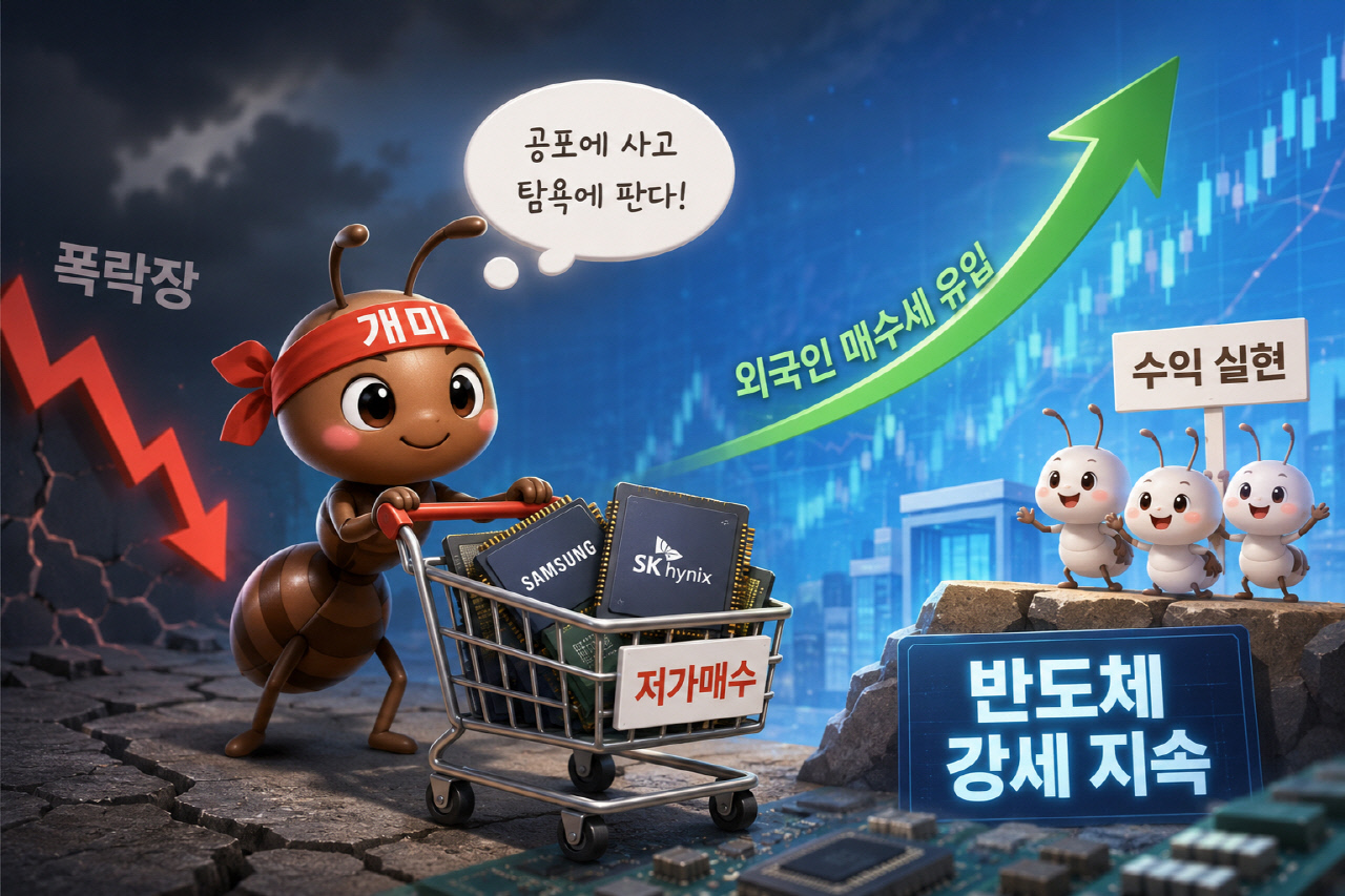 '스마트 개미' 또 통했다...반도체 던진 개인, 외국인은 다시 담았다
